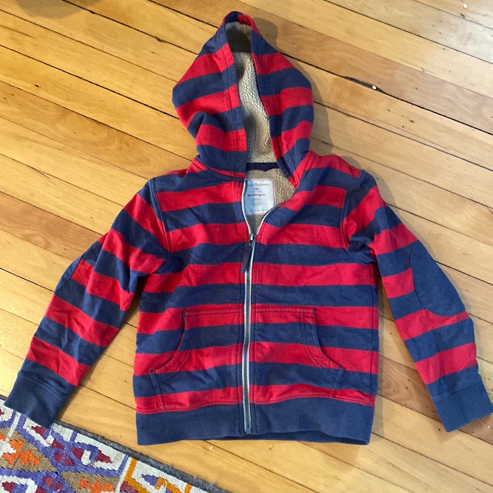Hanna Anderson lined hoodie zip up sweatshirt